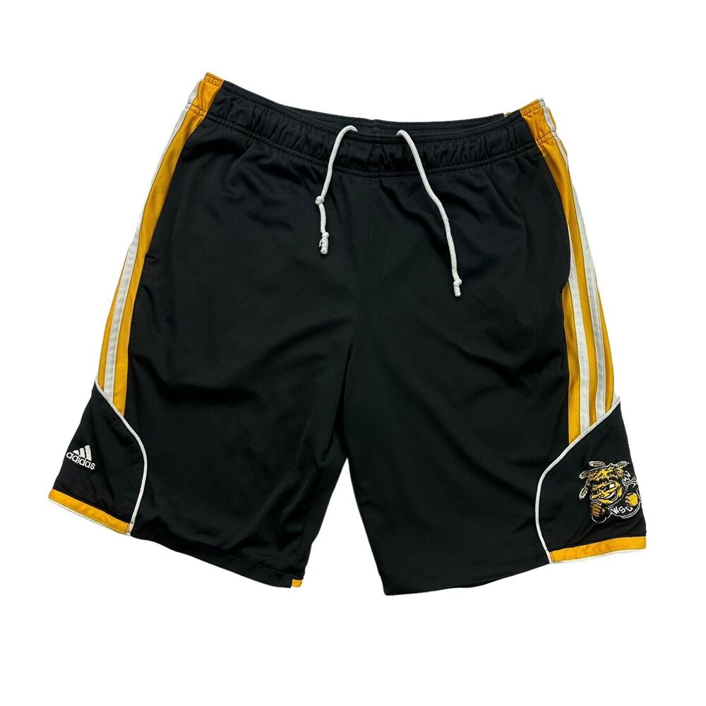 Adidas Wichita State Shockers Mens Small S Black Yellow Climalite Athletic WSU
